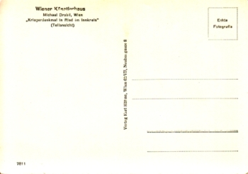 Michael Drobil - Kriegerdenkmal xxxx 95 005 A ** - Wiener Künstlerhaus